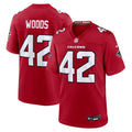Atlanta Falcons Josh Woods Red Team Game Jersey product image 1, provided for visual reference and product detail review