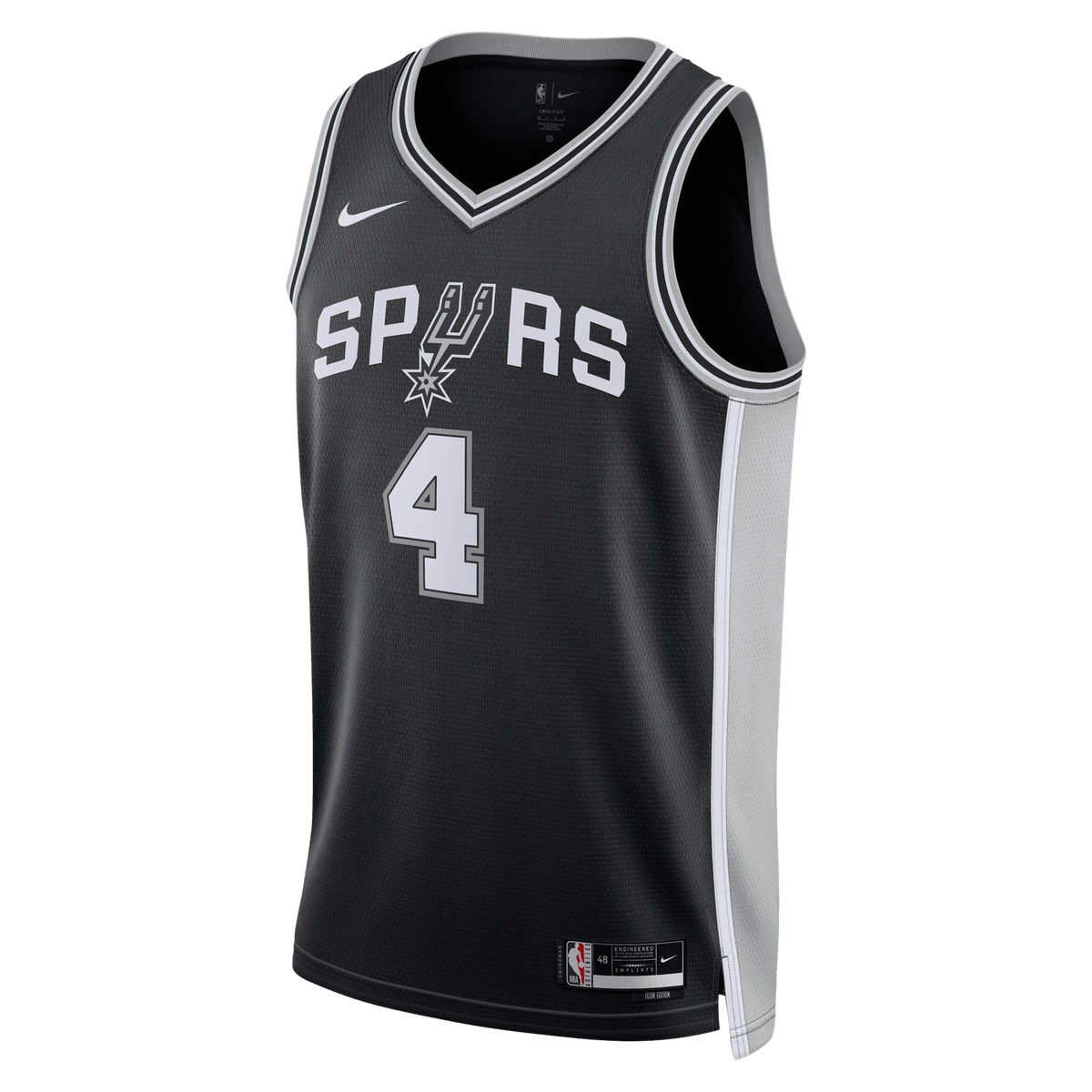 San Antonio Spurs Nike Icon Edition Swingman Jersey - Black product image 3