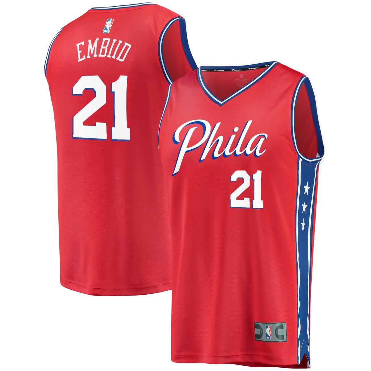 Youth Philadelphia 76ers Joel Embiid Fanatics Red 2019/20 Fast Break Replica Player Team Jersey - Statement Edition product