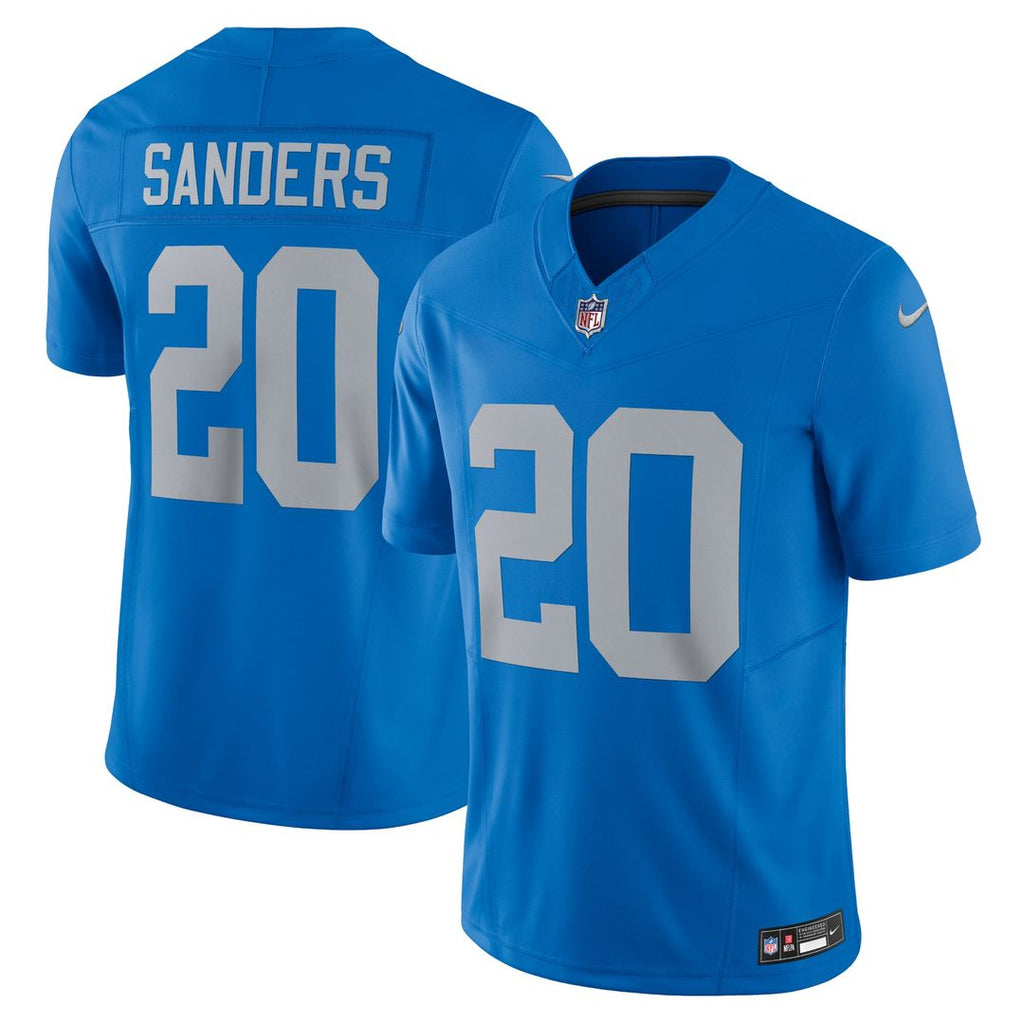 Detroit Lions Barry Sanders Blue Vapor F.U.S.E. Alternate Limited Jersey product image 1, provided for visual reference and