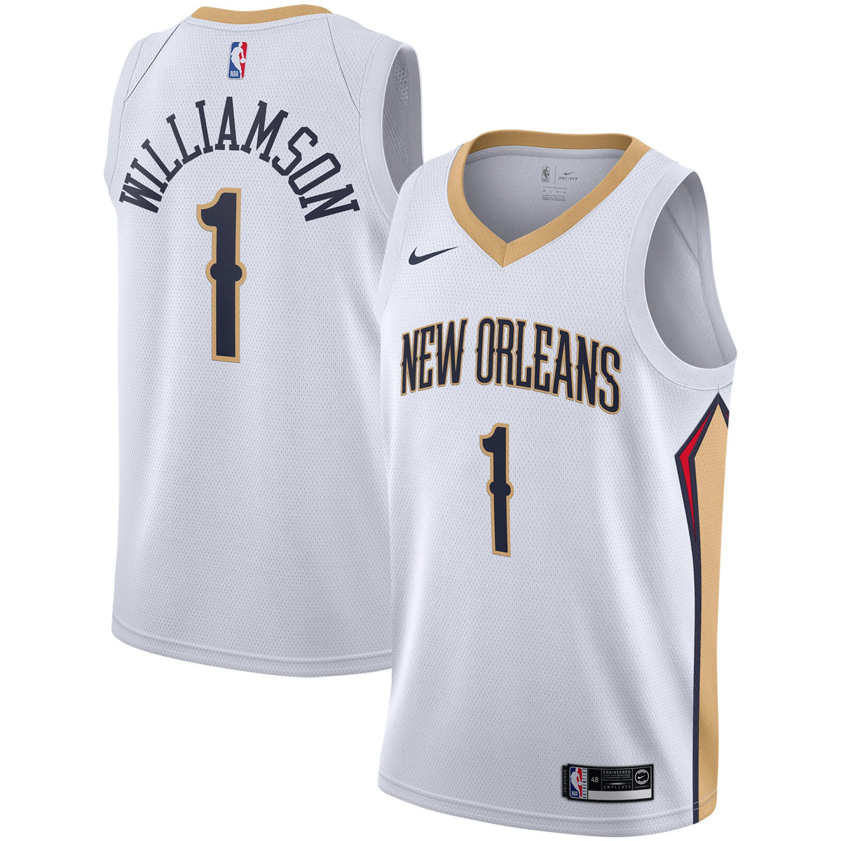 New Orleans Pelicans Zion Williamson Nike White 2019/2020 Swingman Jersey - Association Edition for Men product image 2,