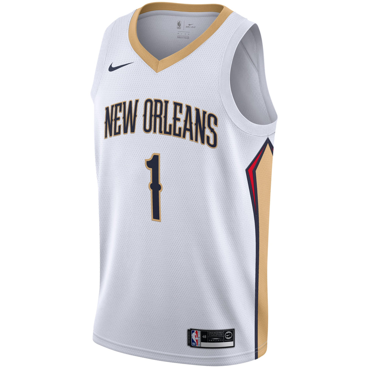 New Orleans Pelicans Zion Williamson Nike White 2019/2020 Swingman Jersey - Association Edition for Men product image 3,