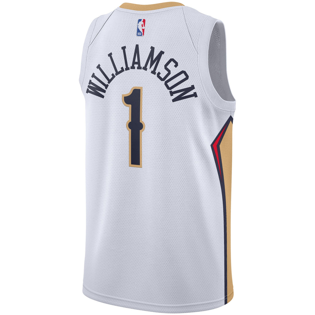 New Orleans Pelicans Zion Williamson Nike White 2019/2020 Swingman Jersey - Association Edition for Men product image 4,