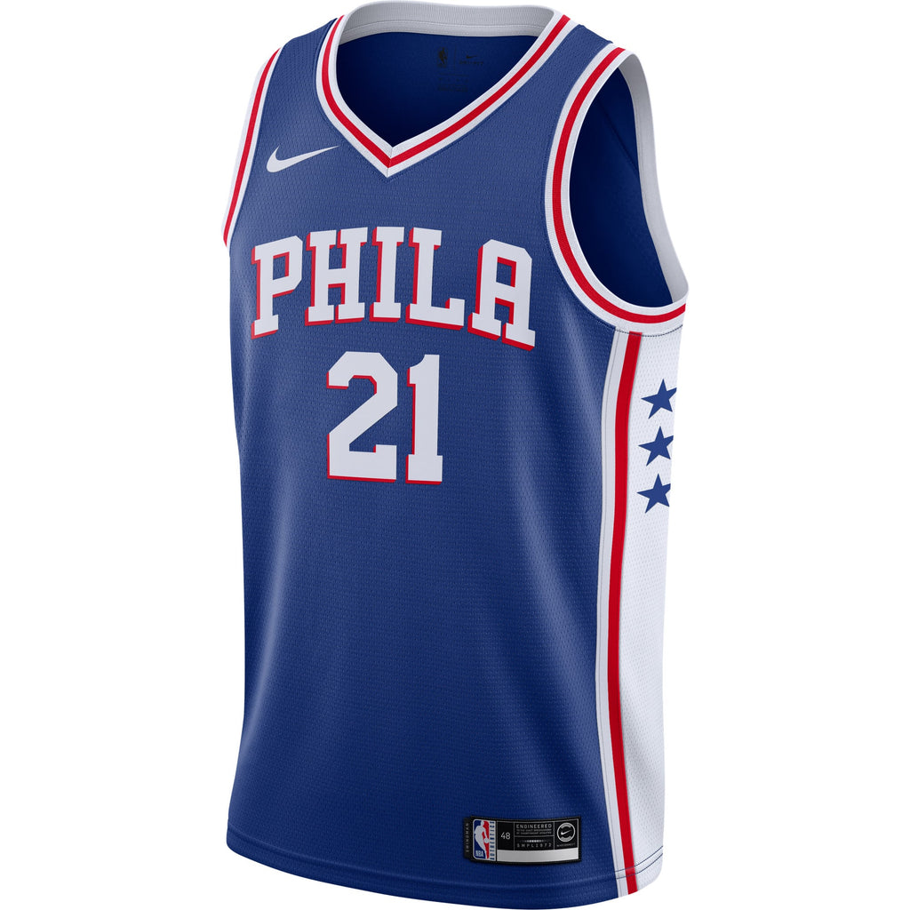Philadelphia 76ers Joel Embiid Nike Royal 2019/2020 Swingman Jersey - Icon Edition for Men product image 3, provided for