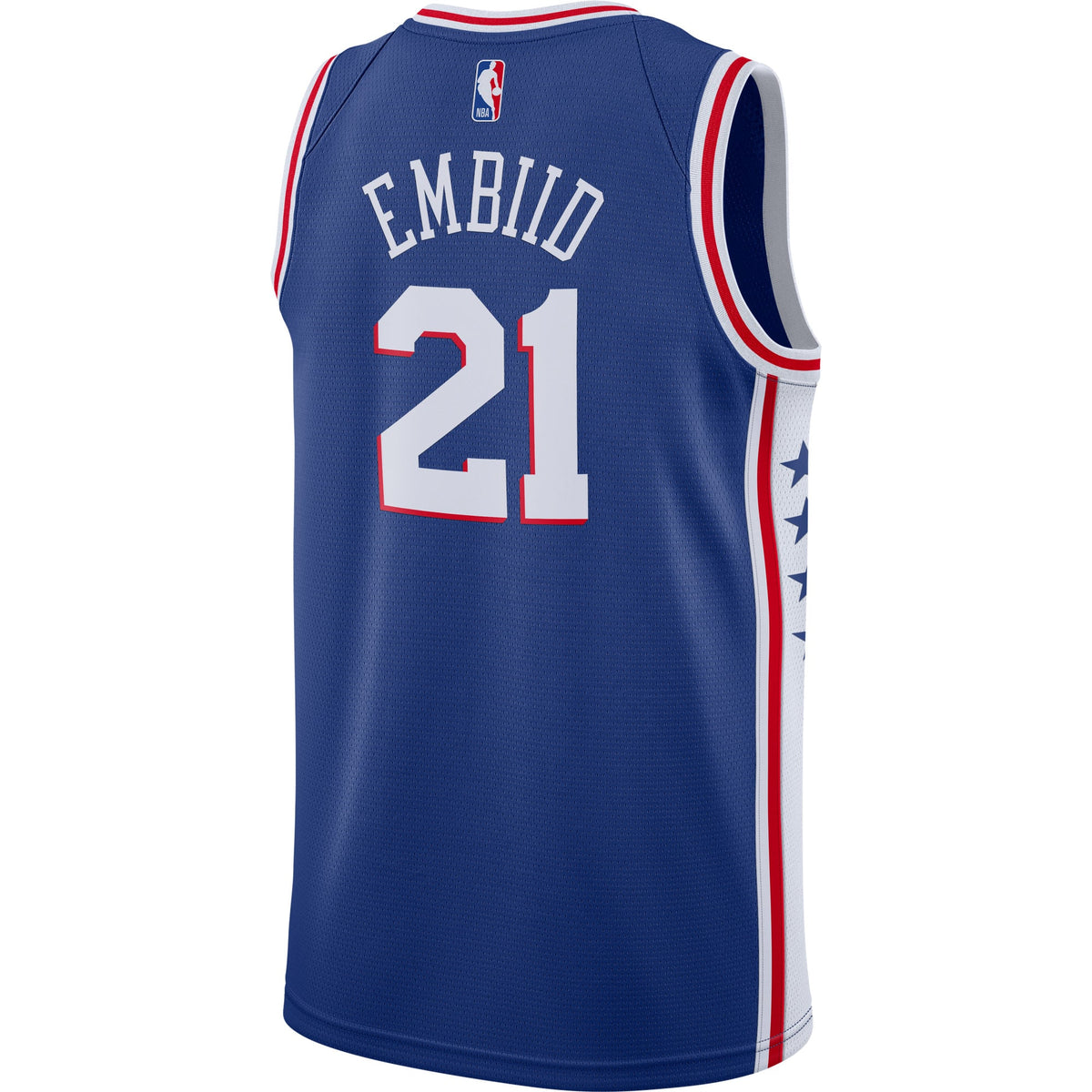 Philadelphia 76ers Joel Embiid Nike Royal 2019/2020 Swingman Jersey - Icon Edition for Men product image 4, provided for
