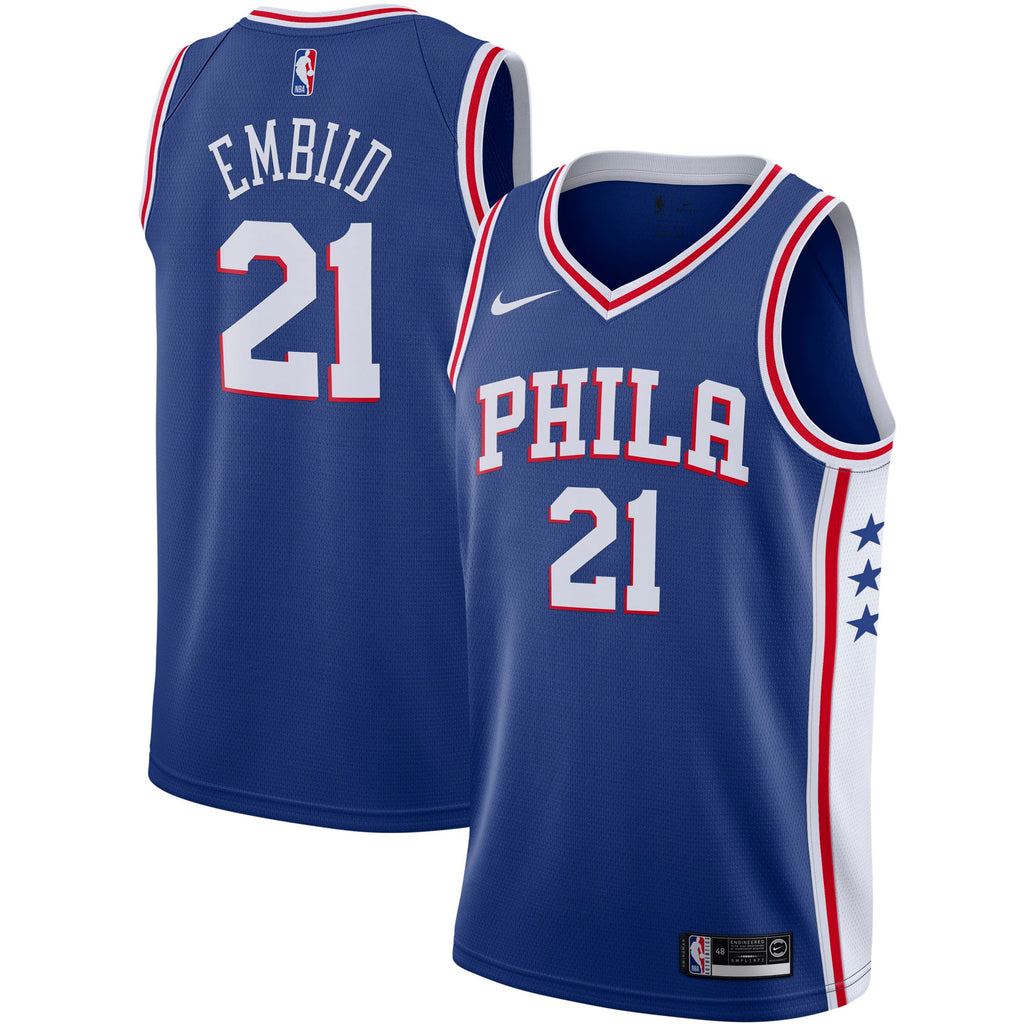Philadelphia 76ers Joel Embiid Nike Royal 2019/2020 Swingman Jersey - Icon Edition for Men product image 1, provided for