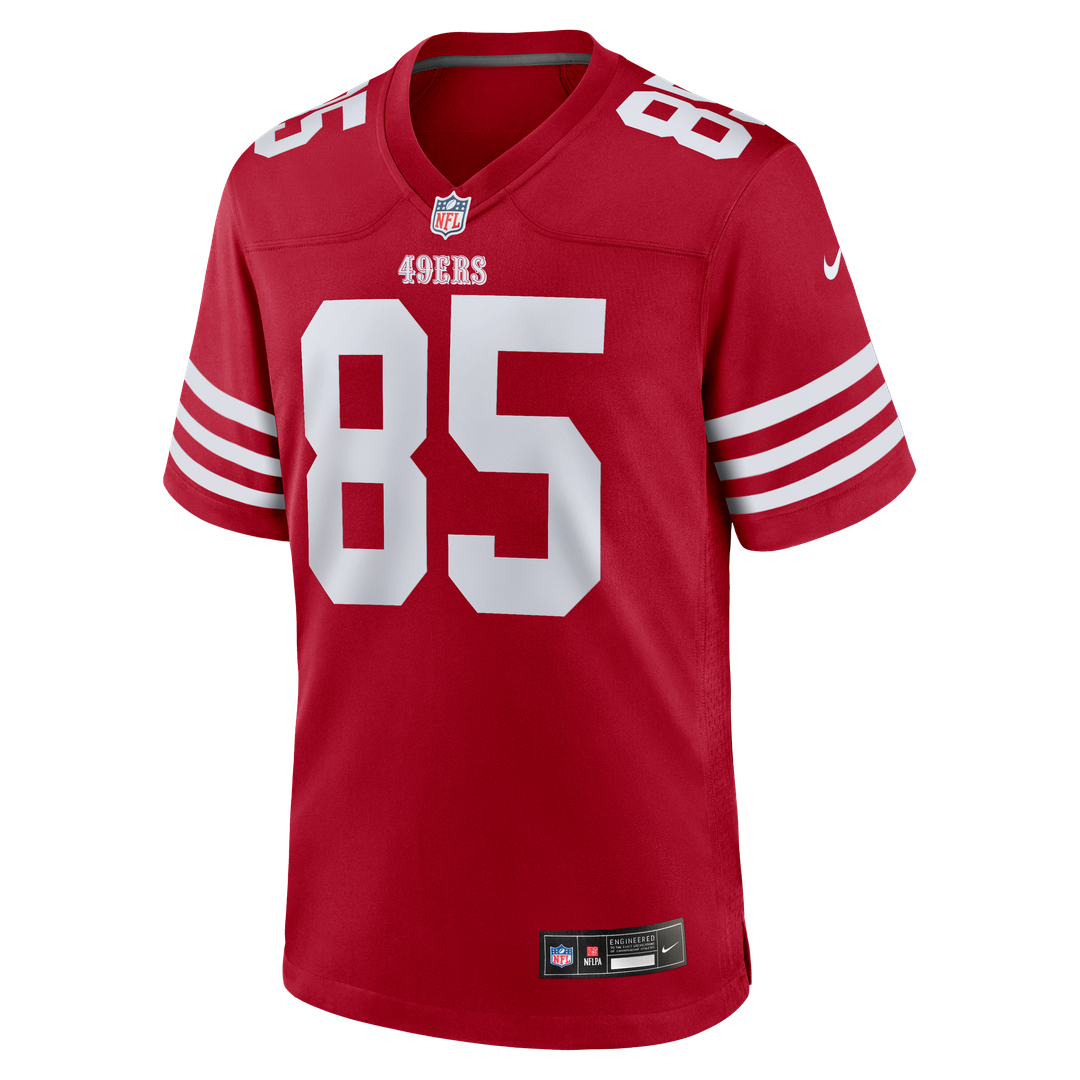 San Francisco 49ers George Kittle Scarlet Team Game Jersey product image 2, provided for visual reference and product detail