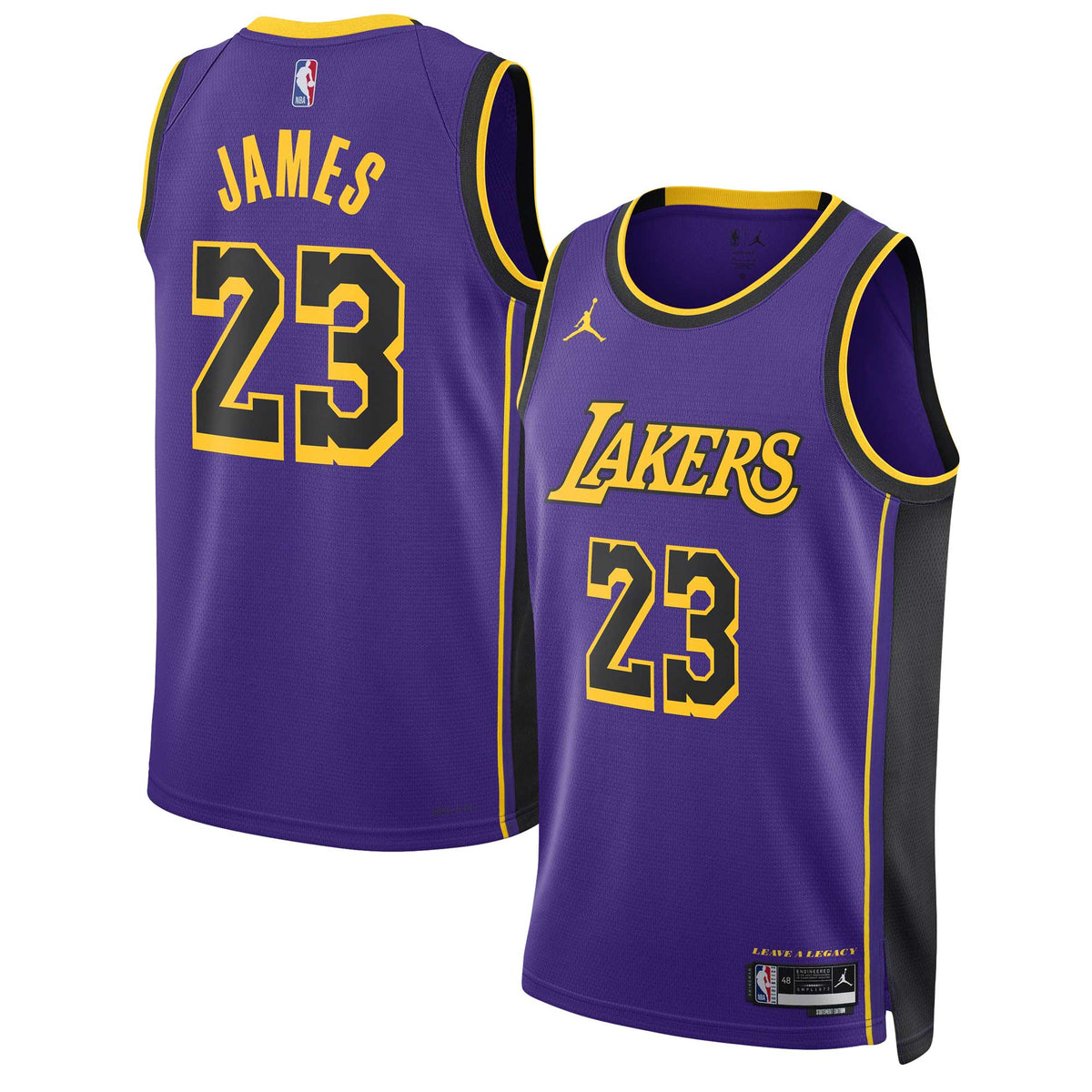 Los Angeles Lakers Jordan Brand Statement Edition Swingman Jersey - Lebron James - Unisex product image 1, provided for