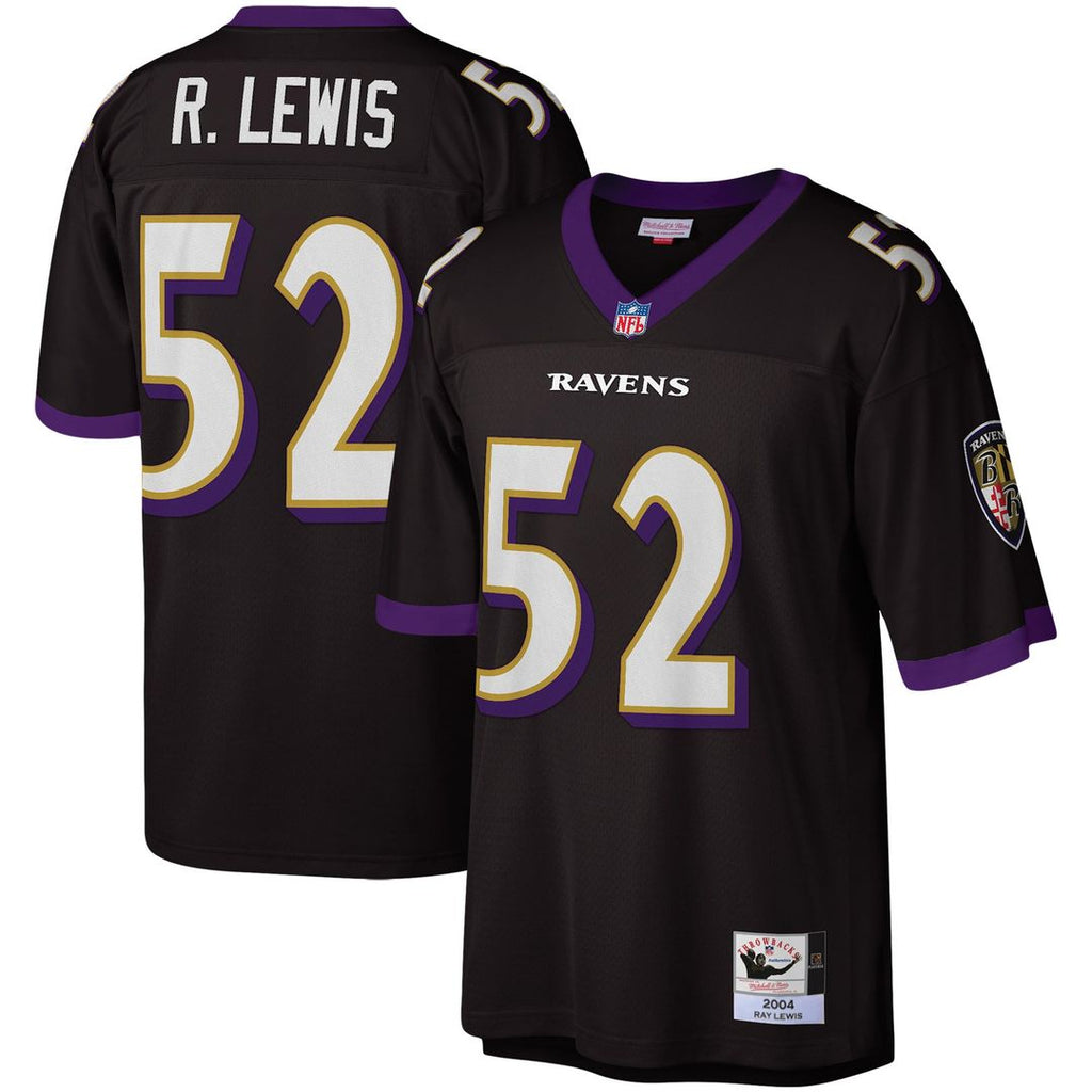 Baltimore Ravens Ray Lewis Black Legacy Replica Jersey product image 1, provided for visual reference and product detail