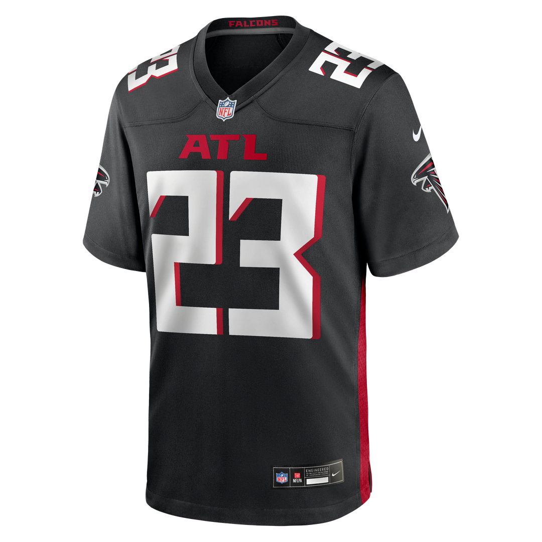 Atlanta Falcons DeMarcco Hellams Black Team Game Jersey product image 2, provided for visual reference and product detail