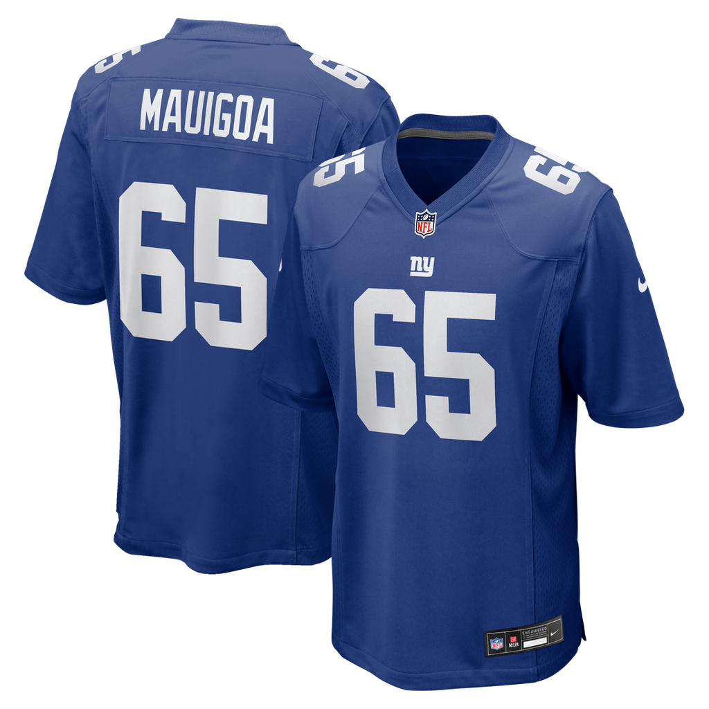 New York Giants Francis Mauigoa Royal Team Game Jersey product image 1, provided for visual reference and product detail
