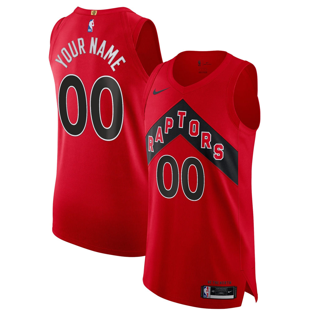 Toronto Raptors Nike Red 2020/21 Authentic Custom Jersey - Icon Edition for Men product image 2, provided for visual