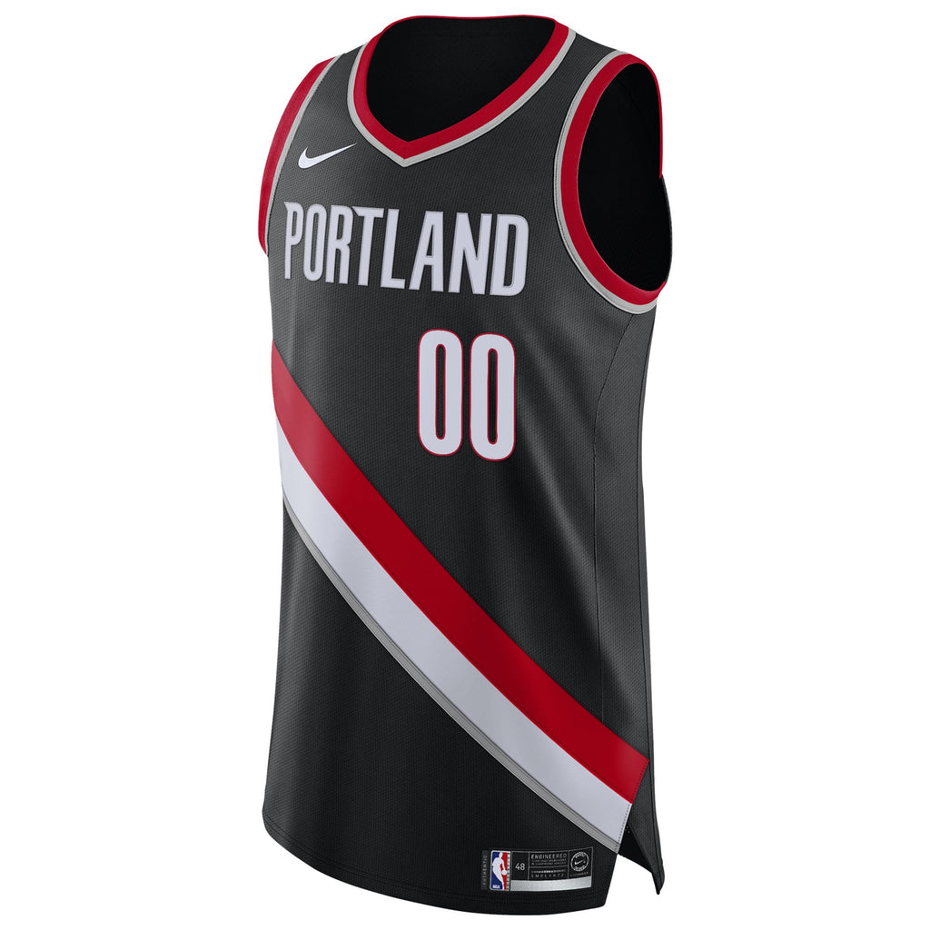 Portland Trail Blazers Nike Black 2020/21 Authentic Custom Jersey - Icon Edition for Men product image 3, provided for