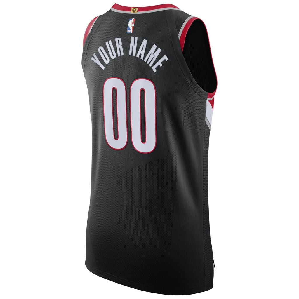 Portland Trail Blazers Nike Black 2020/21 Authentic Custom Jersey - Icon Edition for Men product image 4, provided for
