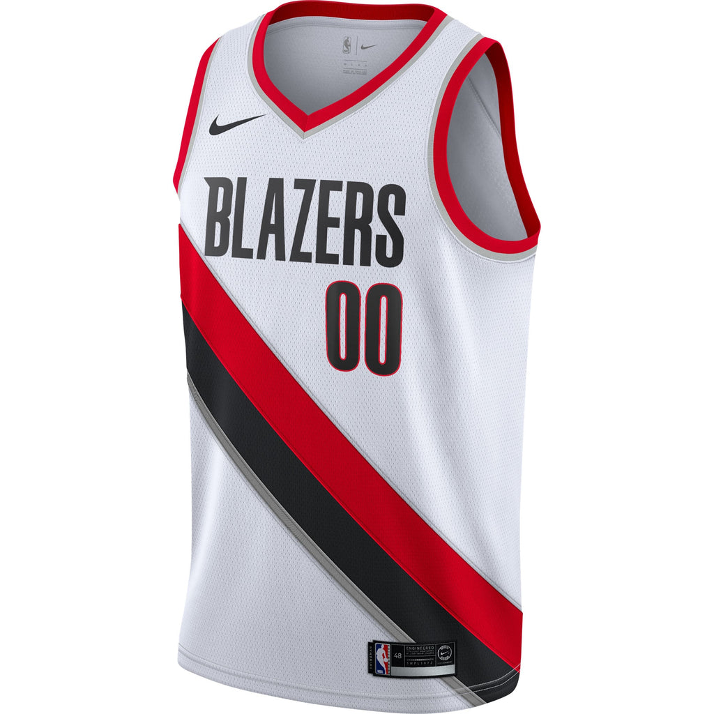 Portland Trail Blazers Nike White 2020/21 Swingman Custom Jersey - Association Edition for Men product image 3, provided for