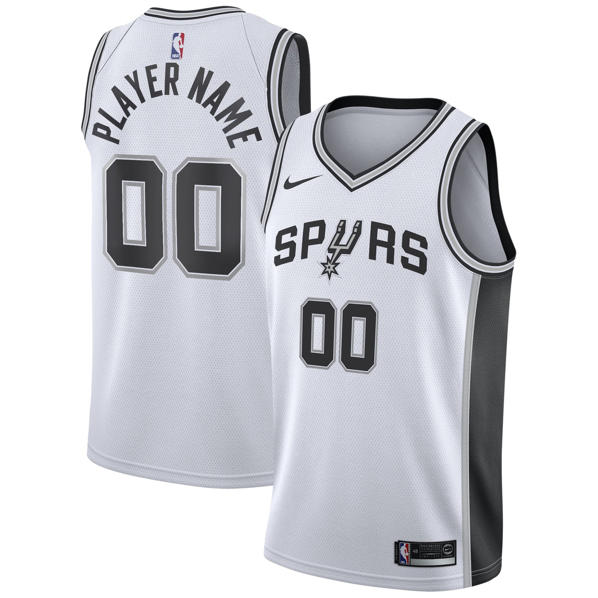 San Antonio Spurs Nike White 2020/21 Swingman Custom Jersey - Association Edition for Men product image 2, provided for