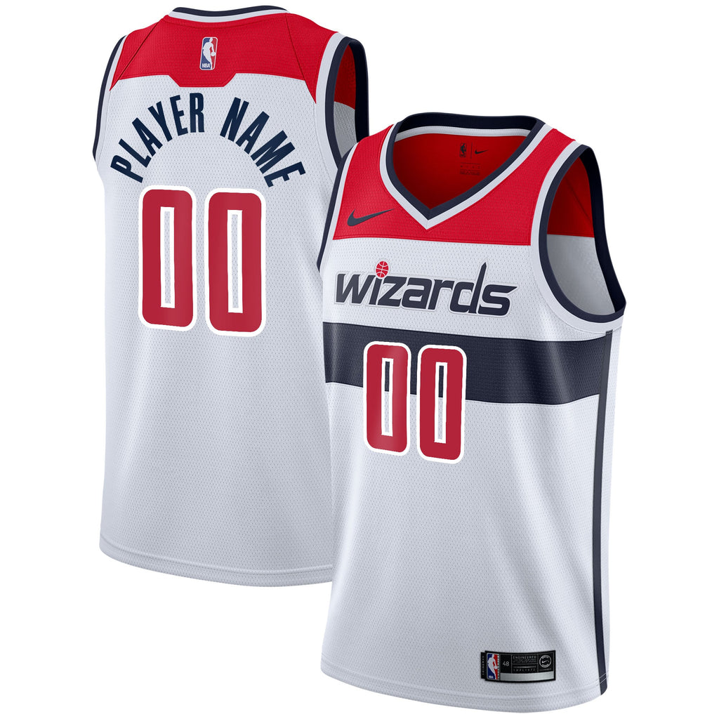 Washington Wizards Nike White 2020/21 Swingman Custom Jersey - Association Edition for Men product image 1, provided for