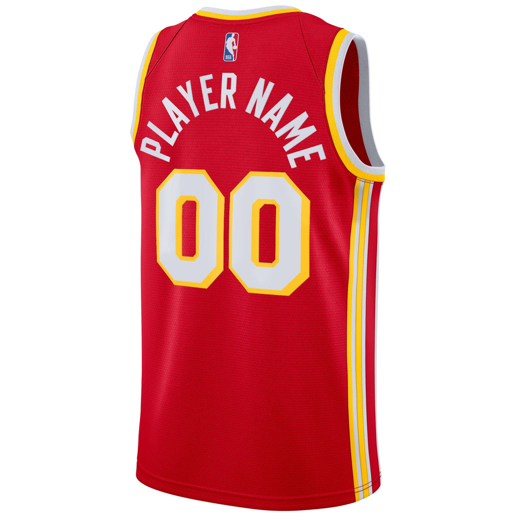 Atlanta Hawks Nike Red 2020/21 Swingman Custom Jersey - Icon Edition for Men product image 4, provided for visual reference