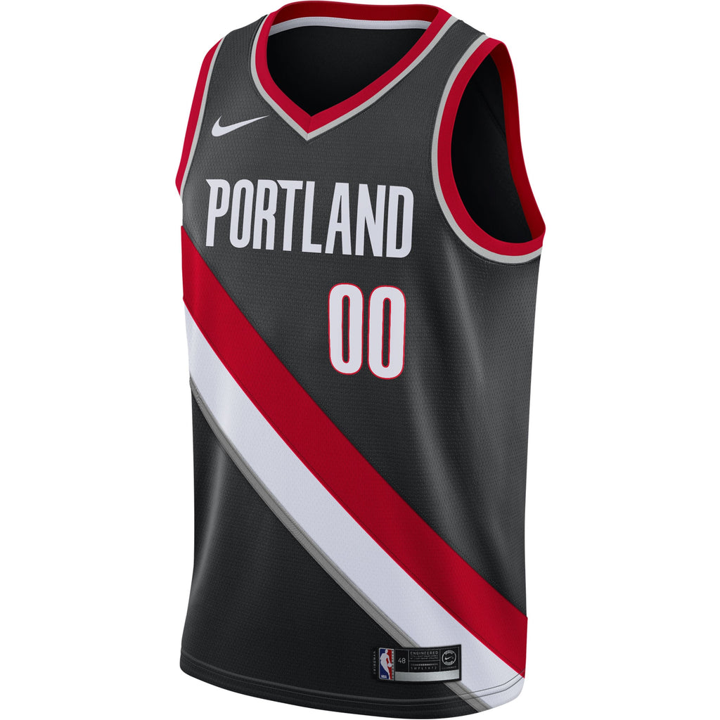 Portland Trail Blazers Nike Black 2020/21 Swingman Custom Jersey - Icon Edition for Men product image 3, provided for visual