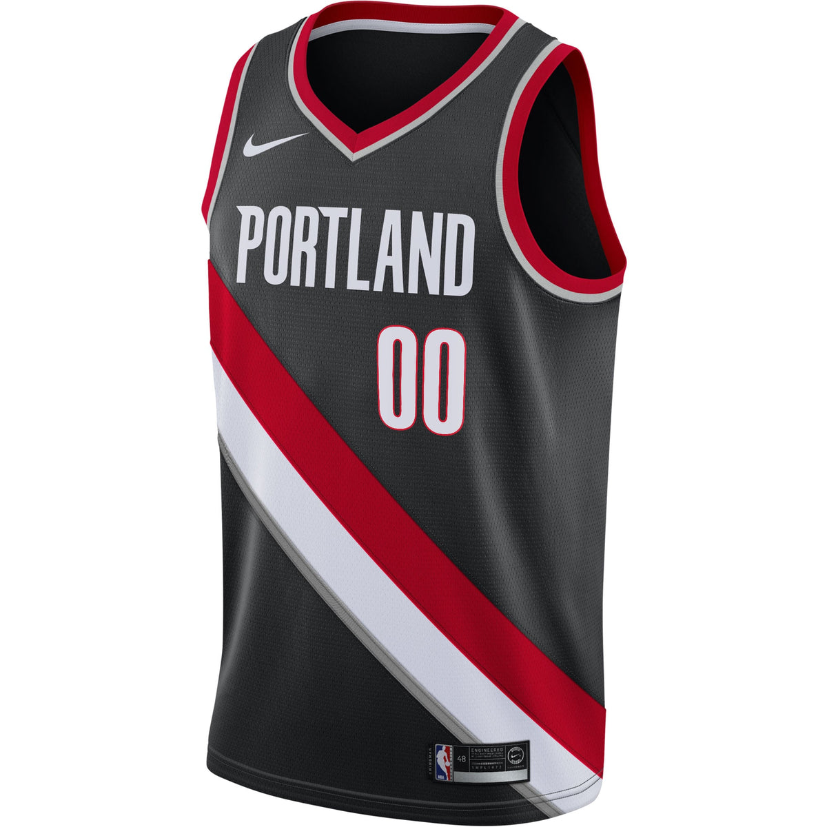 Portland Trail Blazers Nike Black 2020/21 Swingman Custom Jersey - Icon Edition for Men product image 3, provided for visual