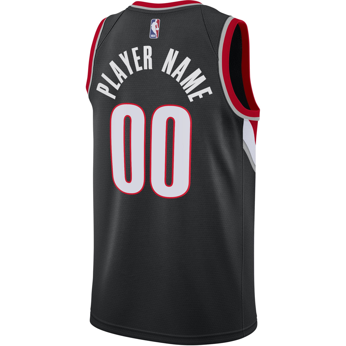 Portland Trail Blazers Nike Black 2020/21 Swingman Custom Jersey - Icon Edition for Men product image 4, provided for visual
