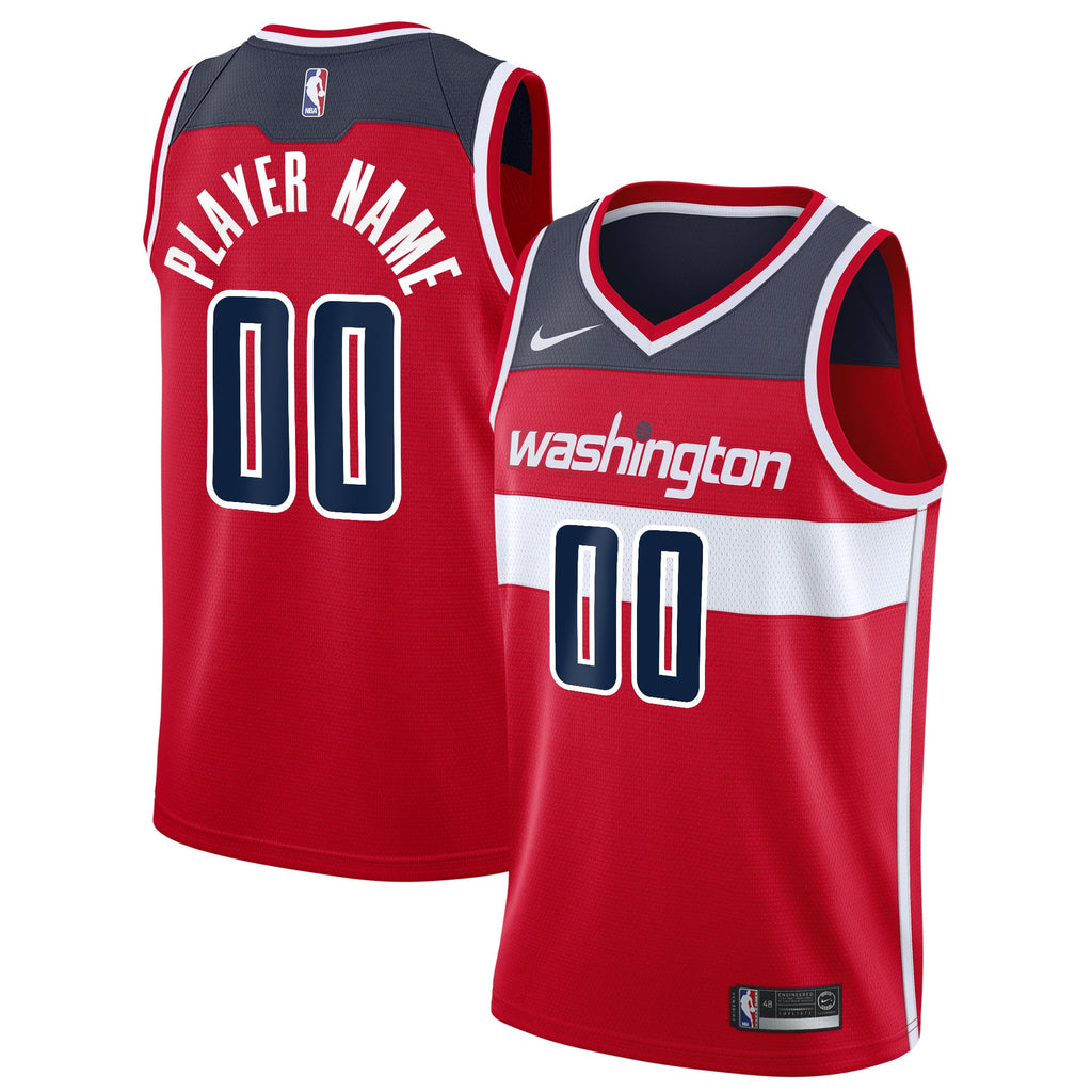 Washington Wizards Nike Red 2020/21 Swingman Custom Jersey - Icon Edition for Men product image 1, provided for visual