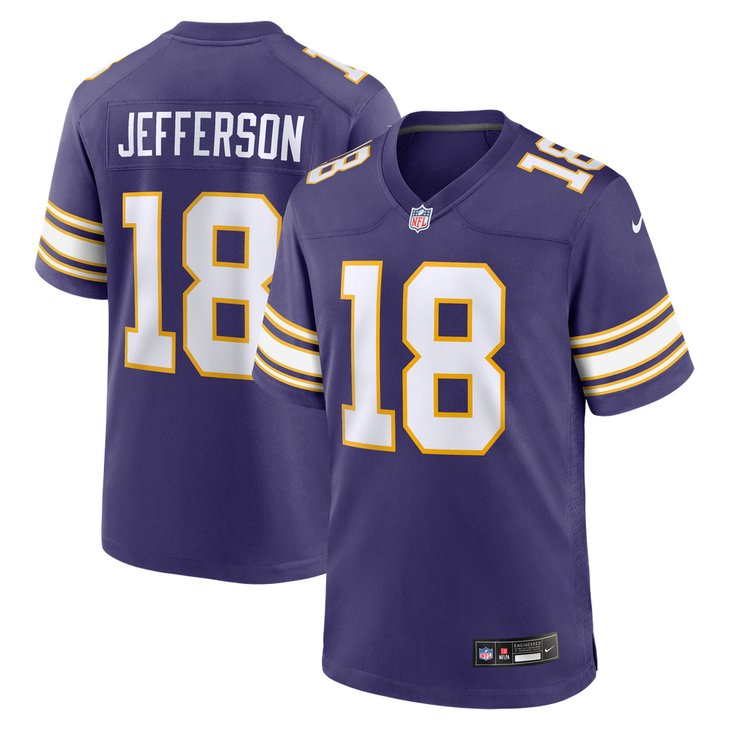 Minnesota Vikings Justin Jefferson White Alternate Game Player Jersey product image 27, provided for visual reference and