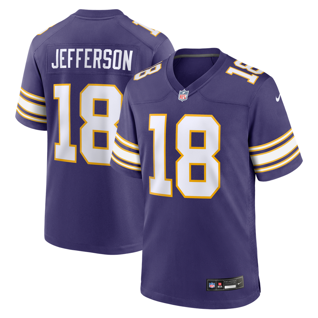 Minnesota Vikings Justin Jefferson White Alternate Game Player Jersey product image 27, provided for visual reference and