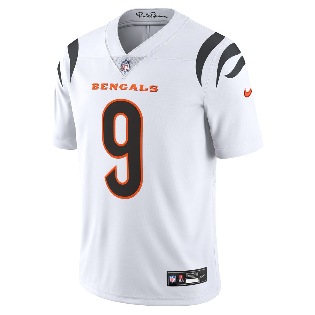 Cincinnati Bengals Joe Burrow White Vapor Untouchable Limited Jersey product image 5, provided for visual reference and