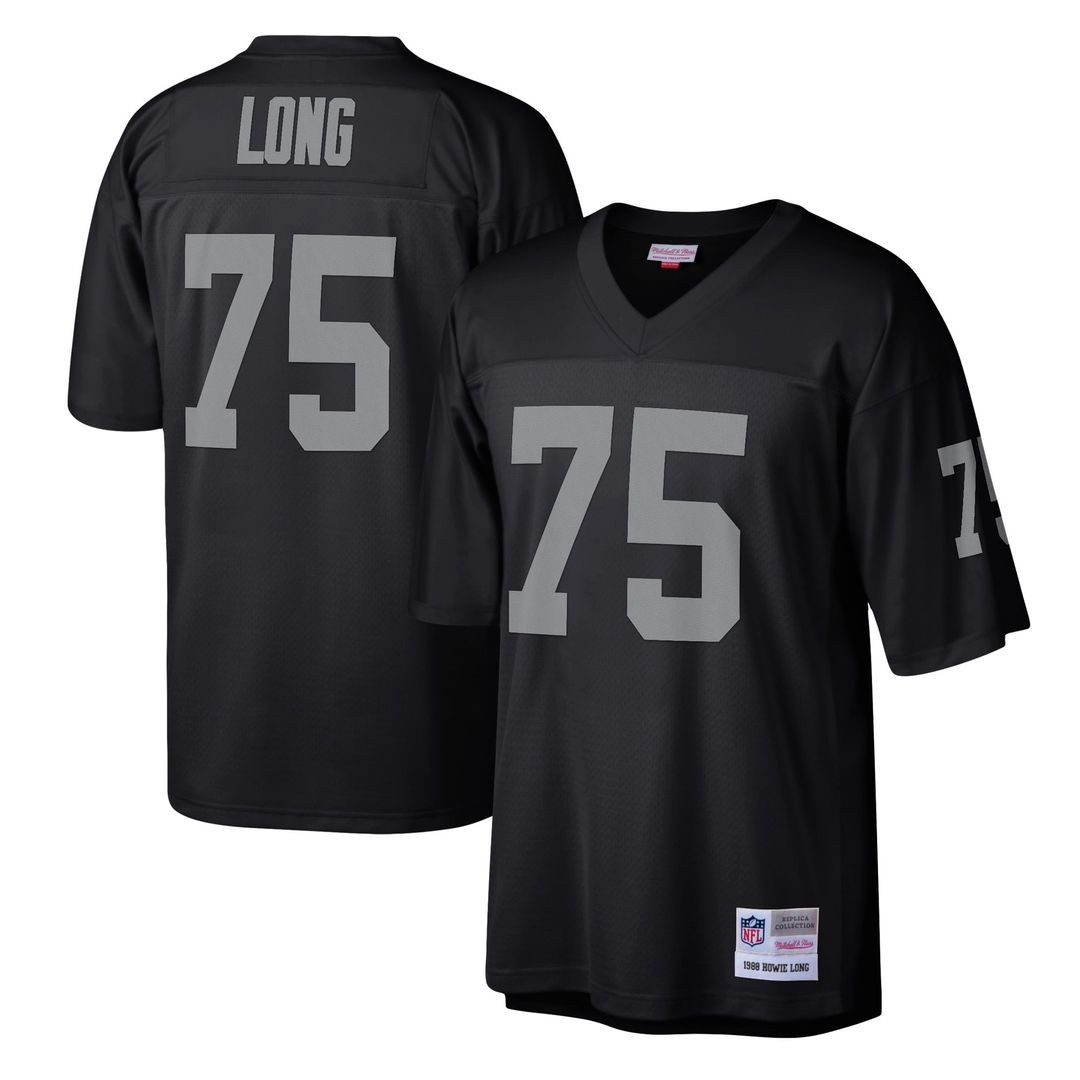 Las Vegas Raiders Howie Long Black Legacy Replica Jersey product image 1, provided for visual reference and product detail