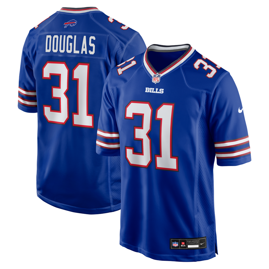 Buffalo Bills Rasul Douglas Royal Game Jersey product image 1, provided for visual reference and product detail review