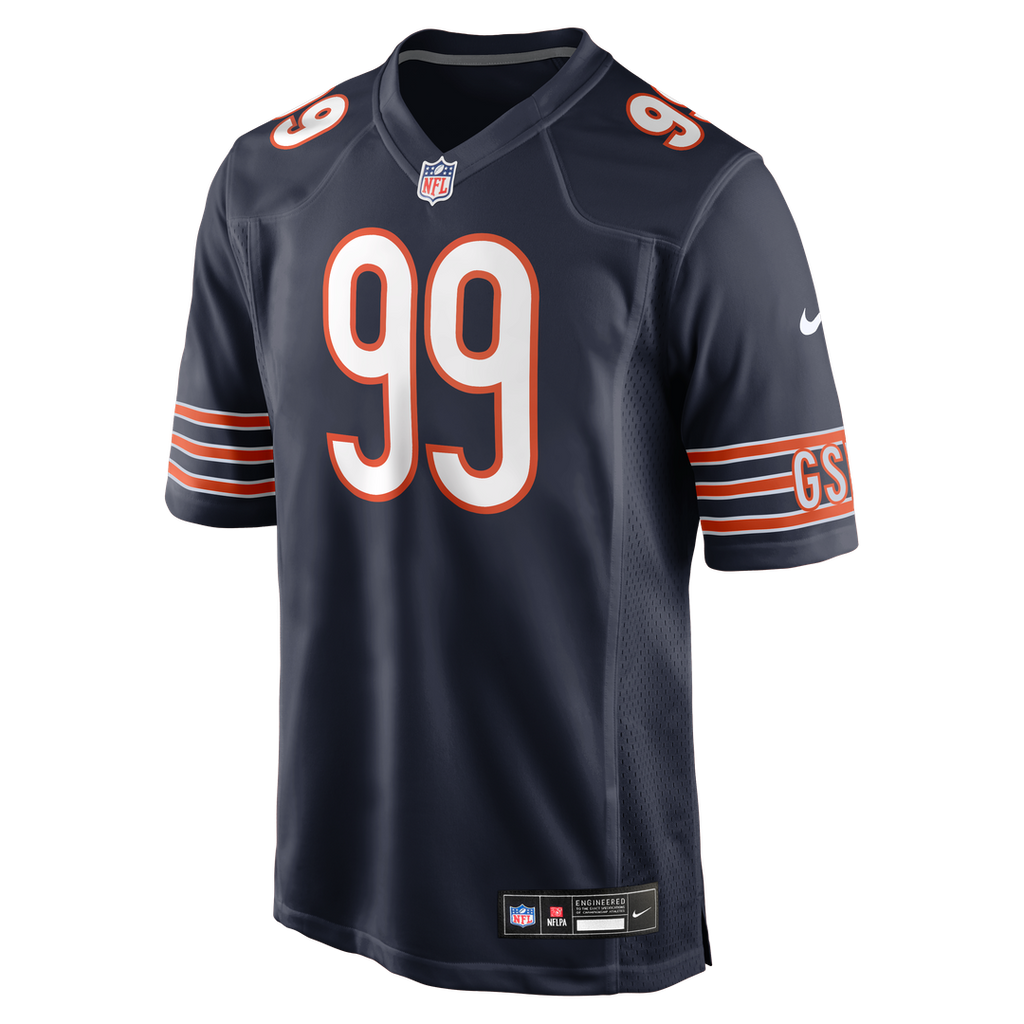 Chicago Bears Gervon Dexter Sr Navy Team Game Jersey product image 2, provided for visual reference and product detail review