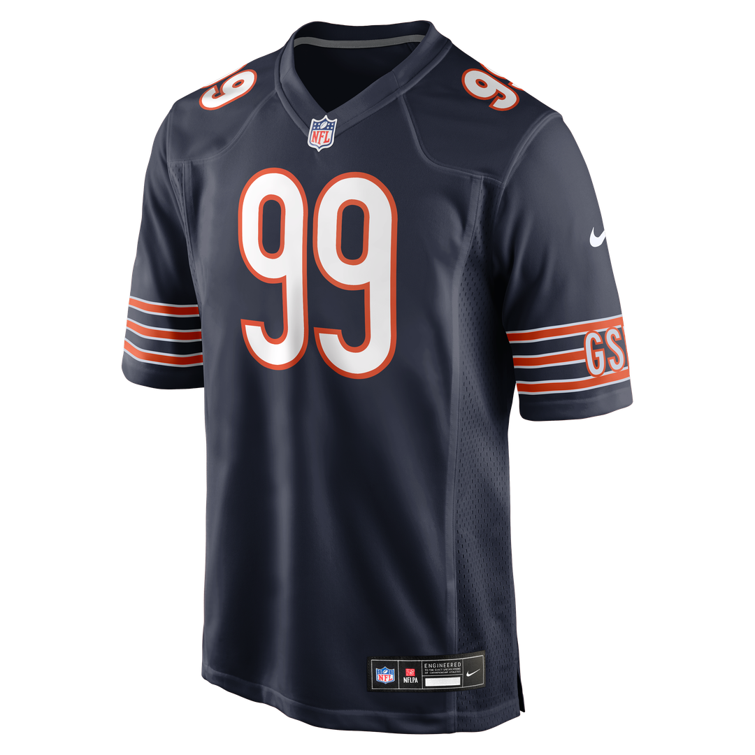 Chicago Bears Gervon Dexter Sr Navy Team Game Jersey product image 2, provided for visual reference and product detail review
