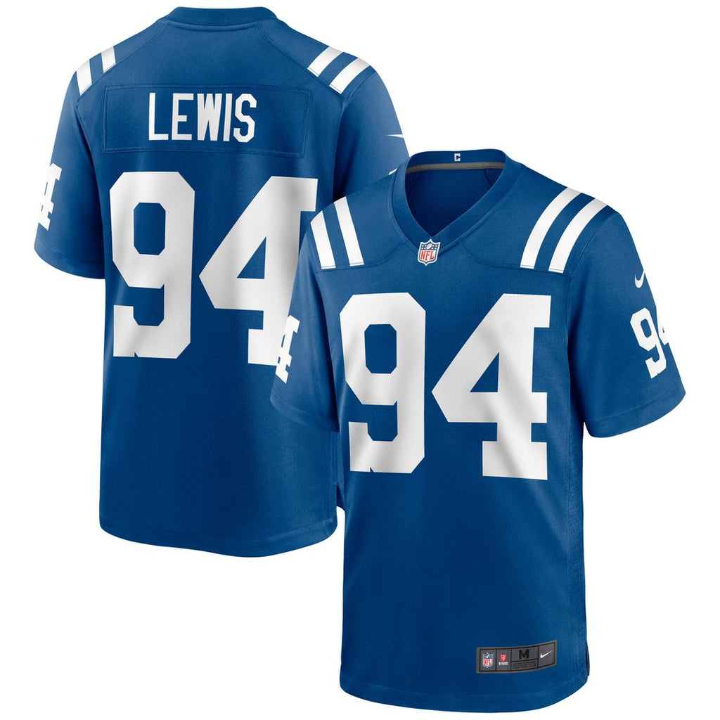 Indianapolis Colts Tyquan Lewis Royal Game Jersey product image 1, provided for visual reference and product detail review