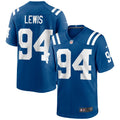 Indianapolis Colts Tyquan Lewis Royal Game Jersey product image 1, provided for visual reference and product detail review