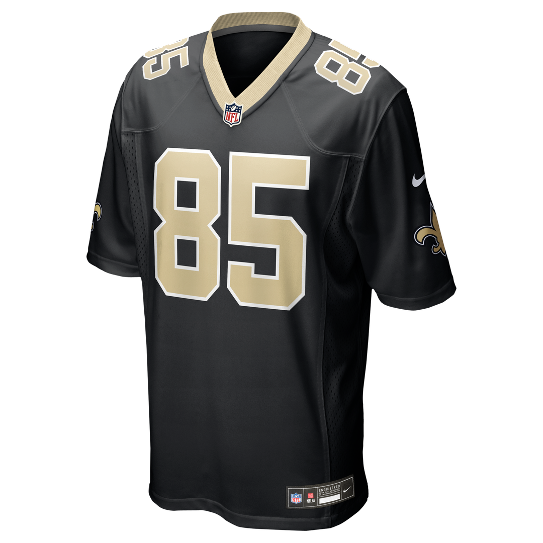 New Orleans Saints Mason Pline Black Team Game Jersey product image 2, provided for visual reference and product detail