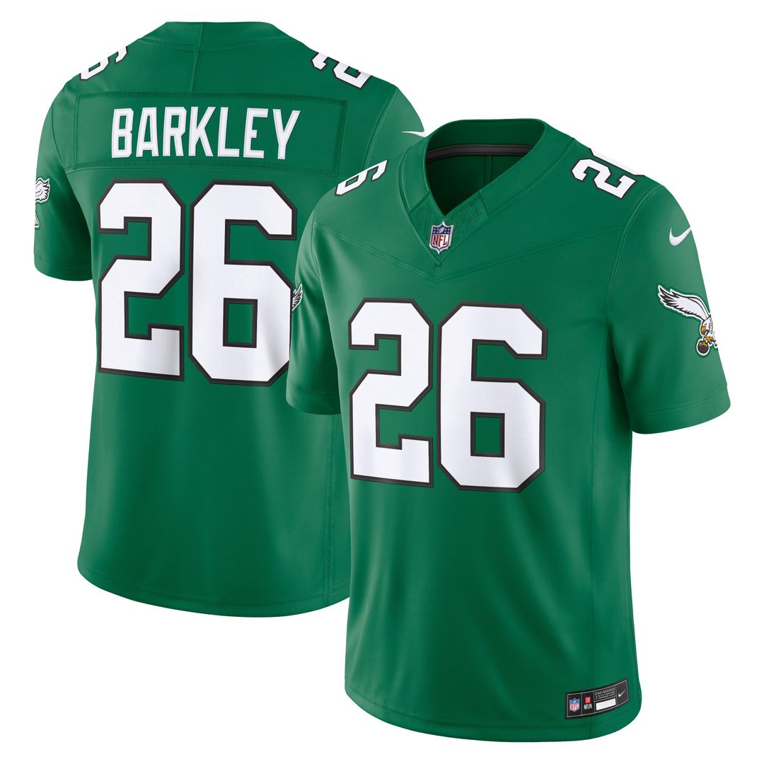 Philadelphia Eagles Saquon Barkley Kelly Green Alternate Vapor F.U.S.E. Stitched Limited Jersey product image 4, provided
