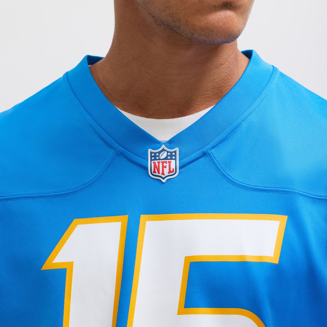 Los Angeles Chargers Ladd McConkey Powder Blue Player Game Jersey product image 12, provided for visual reference and