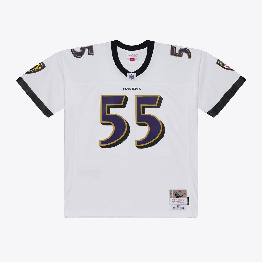 Baltimore Ravens Terrell Suggs Purple 2003 Legacy Replica Jersey product image 15, provided for visual reference and product