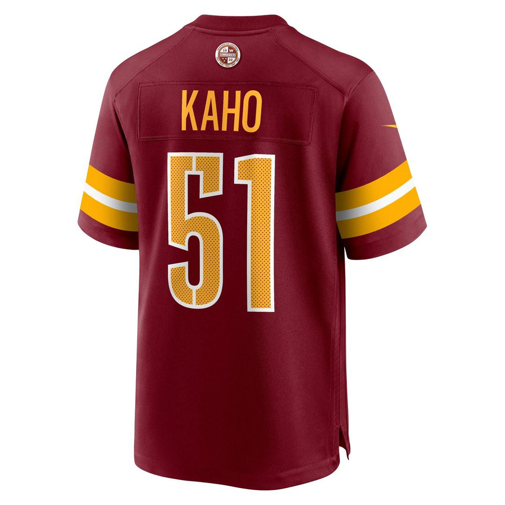Washington Commanders Ale Kaho Burgundy Team Game Jersey product image 3, provided for visual reference and product detail