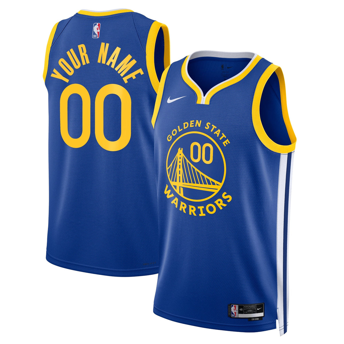 Golden State Warriors Icon Swingman Basketball Jersey - Custom - Unisex product image 1, provided for visual reference and