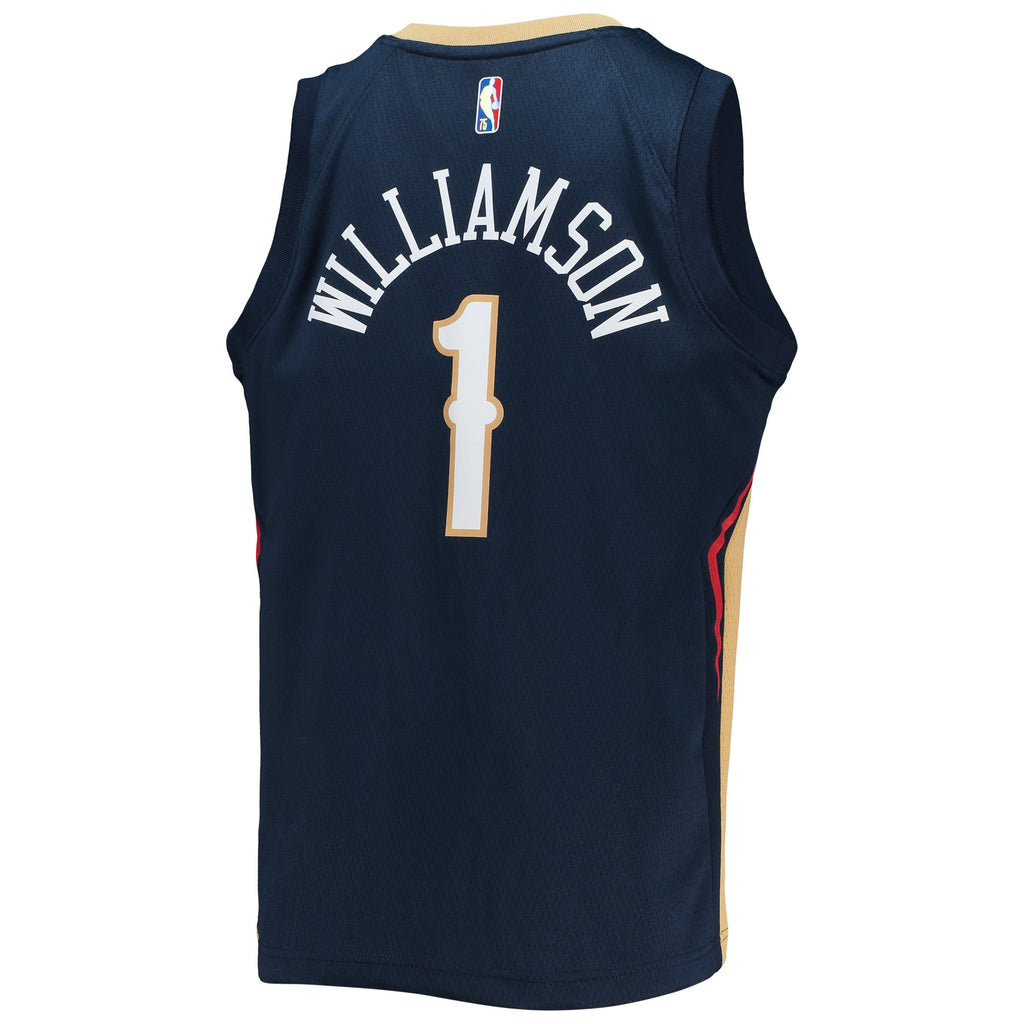 Youth New Orleans Pelicans Zion Williamson Nike Navy 2021/22 Diamond Swingman Jersey - Icon Edition product image 4,