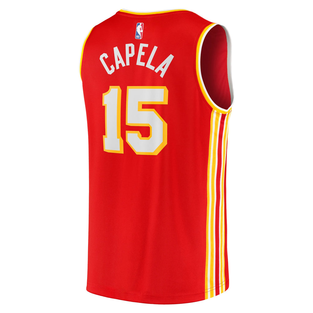 Atlanta Hawks Clint Capela Fanatics Red 2021/22 Fast Break Replica Jersey - Icon Edition for Men product image 4, provided