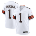 Cleveland Browns KC Concepcion Jr. White Game Jersey product image 1, provided for visual reference and product detail review