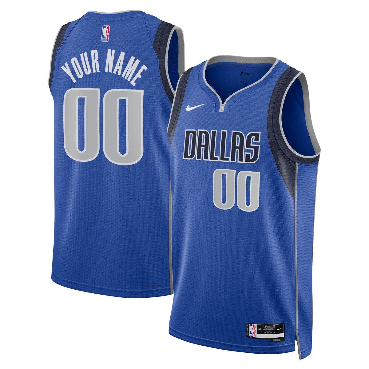 Dallas Mavericks Icon Swingman Basketball Jersey - Custom - Unisex product image 1, provided for visual reference and