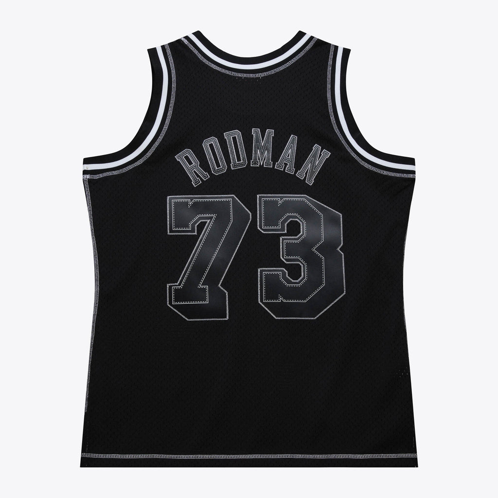 Dennis Rodman Los Angeles Lakers 1998 Contrast 2K Swingman Jersey - Black product image 4, provided for visual reference and