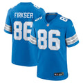 Detroit Lions Anthony Firkser Blue Team Game Jersey product image 1, provided for visual reference and product detail review