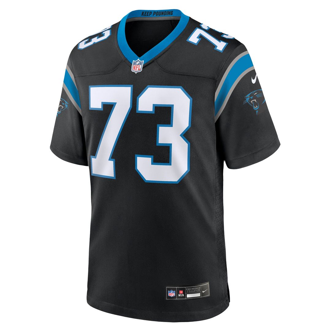 Carolina Panthers Rashard Lawrence Black Game Jersey product image 2, provided for visual reference and product detail review