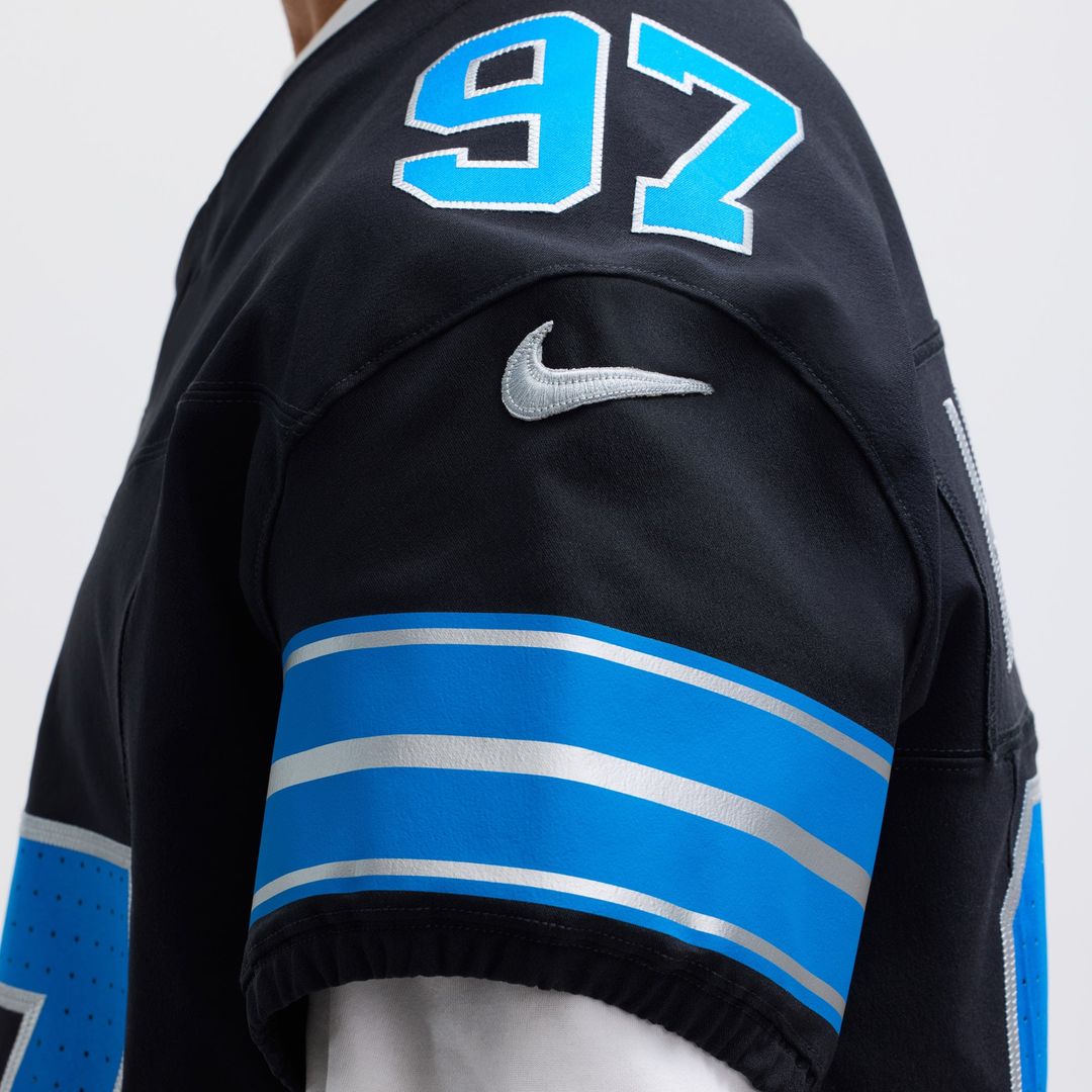 Detroit Lions Aidan Hutchinson Black Alternate Vapor F.U.S.E. Elite Jersey product image 10, provided for visual reference