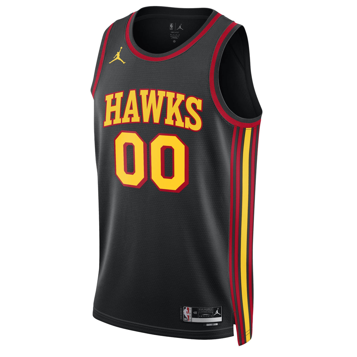 Unisex Atlanta Hawks Jordan Brand Black 2022/23 Swingman Custom Jersey - Statement Edition product image 3, provided for